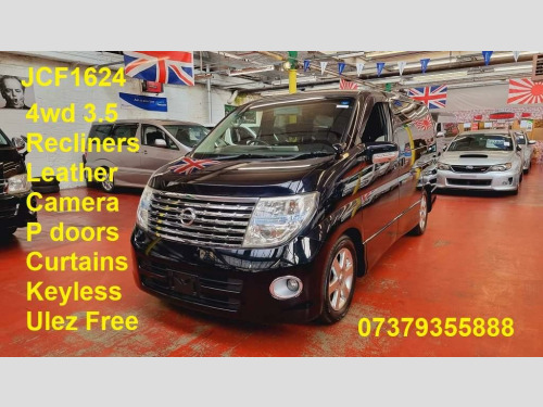 Nissan Elgrand  3.5 4wd Leather Curtains P doors Cameras