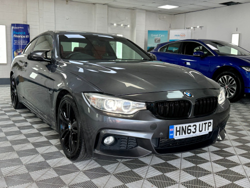 BMW 4 Series 420 420D M SPORT + CORAL RED LEATHER +  FINANCE ME + 