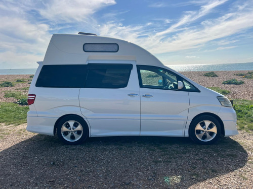Toyota Alphard  2 berth Hi top roof camper conversion with cassette toilet, pull out bed on 