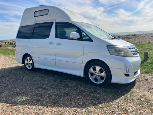 Toyota Alphard  2 berth Hi top roof camper conversion with cassette toilet, pull out bed on