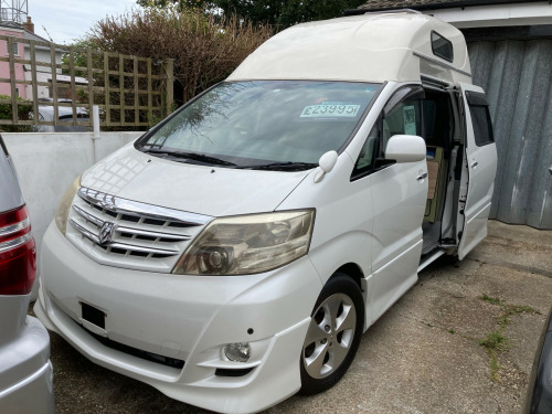 Toyota Alphard  2 berth Hi top roof camper conversion with cassette toilet, pull out bed on