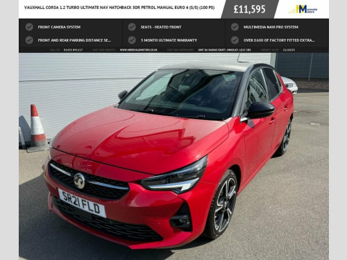 Vauxhall Corsa  1.2 Turbo Ultimate Nav Hatchback 5dr Petrol Manual
