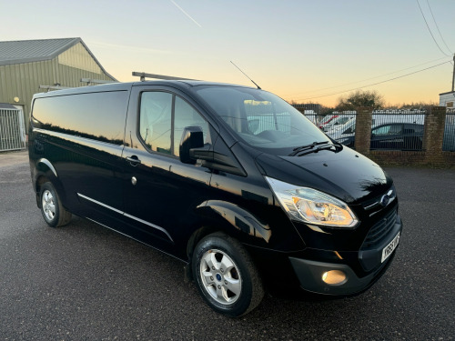 Ford Transit Custom  2.2 TDCi 125ps Low Roof Limited Van LWB MET BLACK FSH  SOUGHT AFTER 2.2