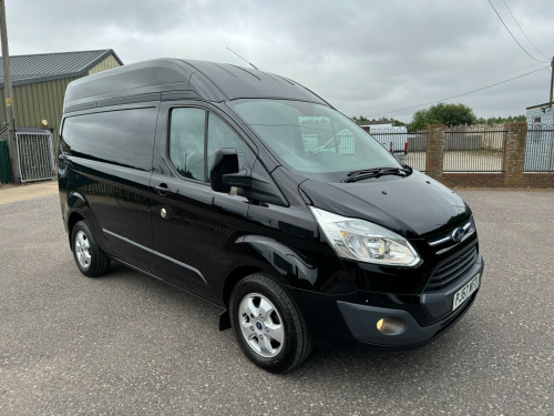 Ford Transit Custom  2.0 TDCi 130ps  SWB High Roof Limited Van L1 H2 MET BLACK FSH