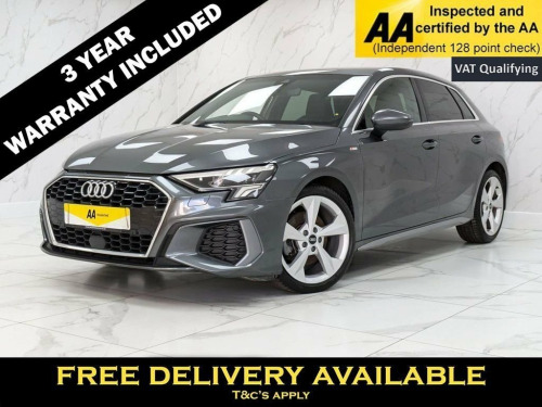 Audi A3  1.0 SPORTBACK TFSI S LINE MHEV 5d 109 BHP 7SP AUTO