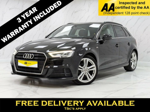 Audi A3  1.5 TFSI S LINE 5d 148 BHP 6SP ECO HATCH 1FORMER K