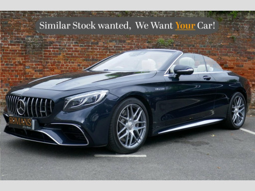 Mercedes-Benz S-Class  4.0 S63 V8 BiTurbo AMG S Cabriolet 2dr Petrol SpdS 