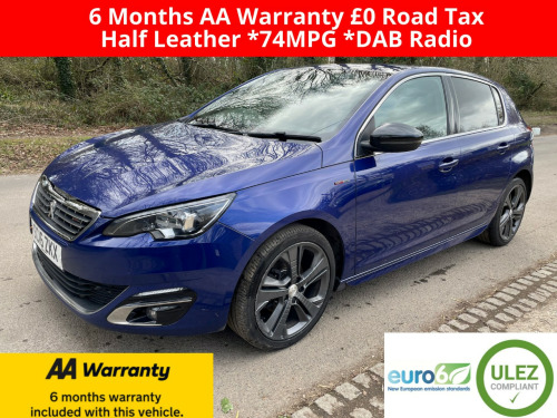 Peugeot 308  1.6 BlueHDi GT Line Hatchback 5dr Diesel Manual Euro 6 (s/s) (120 ps)