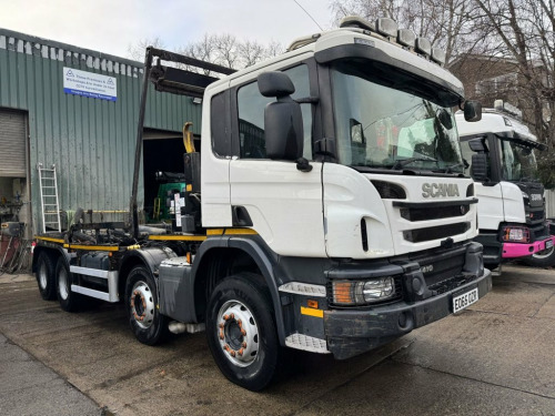 Scania P SERIES  2015 Scania P410 8x4 Hook Loader (Draw Bar Spec.) 