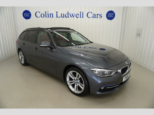BMW 3 Series 318 318D SPORT TOURING | BMW Service History | Full Red Leather Seats | Heated 