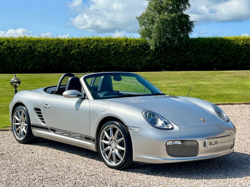Porsche Boxster  *New In* 987 Manual. Arctic Silver, Blue Leather & Hood, Stainless Sports E