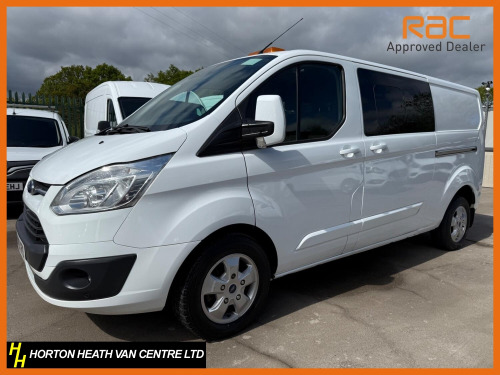 Ford Transit Custom  2.0 130BHP LIMITED FACTORY 6 SEAT CREW AUTO-AC-HEAT SEATS + SCREEN-TWIN SLD