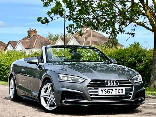 Audi A5  2.0 TDI S LINE AUTOMATIC 2DR CABRIOLET 1 OWN-NAV-HEAT SEATS-AUDI HISTORY-ST
