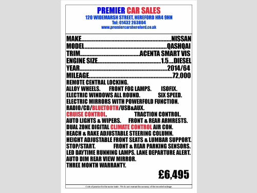 Nissan Qashqai  1.5 dCi Acenta