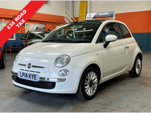 Fiat 500  1.2 LOUNGE 3 DOOR WHITE LOW TAX PANORAMIC ROOF+AUX