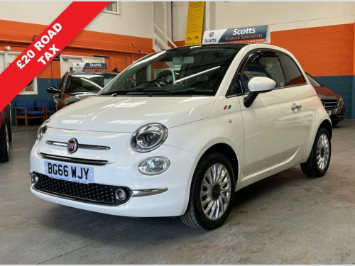 Fiat 500  1.2 LOUNGE 3 DOOR WHITE LOW TAX PANROOF BLUETOOTH 