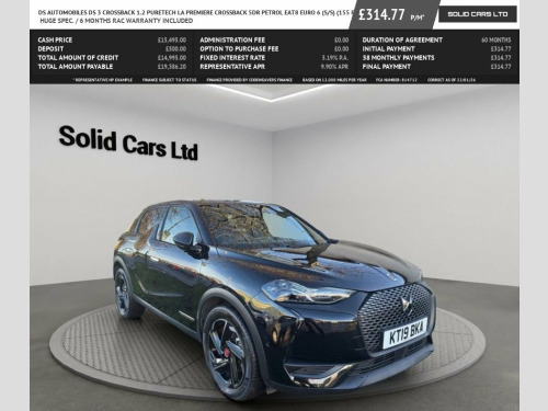 DS DS 3  1.2 PureTech La Premiere Crossback 5dr Petrol EAT8 