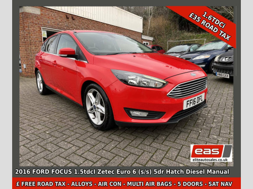 Ford Focus  1.5 TDCi Zetec Euro 6 (s/s) 5dr Hatchback Diesel Manual