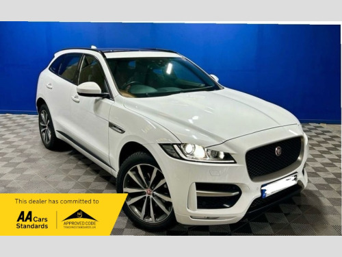 Jaguar F-PACE  R-SPORT 163 2.0 DIESEL WHITE SAT NAV BLUETOOTH CRUISE HEATED ELECTRIC LEATH