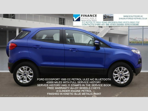 Ford EcoSport  1.5 Zetec SUV 5dr Petrol Manual 2WD Euro 5 (112 ps)