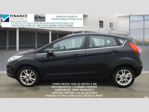 Ford Fiesta  1.25 Zetec Hatchback 5dr Petrol Manual Euro 6 (82 ps)