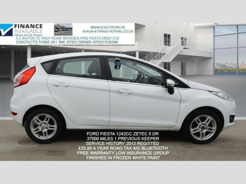 Ford Fiesta  1.25 Zetec Hatchback 5dr Petrol Manual Euro 5 (82 ps)