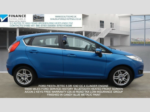Ford Fiesta  1.25 Zetec Hatchback 5dr Petrol Manual Euro 5 (82 ps)