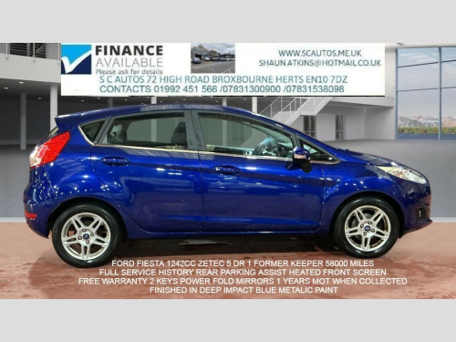 Ford Fiesta  1.25 Zetec Hatchback 5dr Petrol Manual Euro 5 (82 ps) 