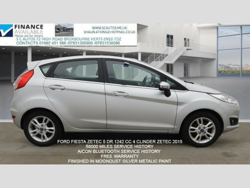 Ford Fiesta  1.25 Zetec Hatchback 5dr Petrol Manual Euro 6 (82 ps) 