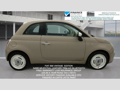Fiat 500  1.2 Vintage 57 Hatchback 3dr Petrol Manual Euro 6 (s/s) (69 bhp) 
