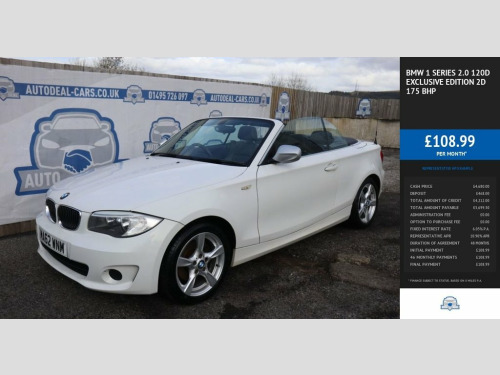 BMW 1 Series  2.0 120D EXCLUSIVE EDITION 2d 175 BHP FULL LEATHER