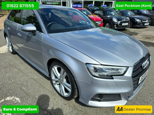 Audi A3  1.0 SPORTBACK TFSI S LINE 5d 114 BHP IN SILVER WIT