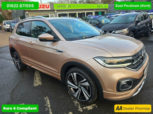 Volkswagen T-Cross  1.0 R-LINE TSI DSG 5d 114 BHP IN BEIGE WITH 38,890