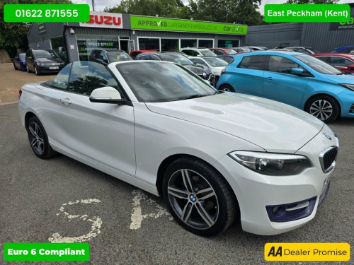BMW 2 Series  2.0 218d Sport Convertible in white, 98,300 miles,