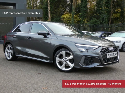 Audi A3  SPORTBACK 1.0 TFSI 30 S LINE 5d 110 S/S CRUISE FOL