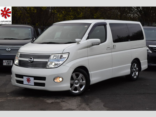 Nissan Elgrand  HIGHWAY STAR 3.5 V6 PETROL BROWN LEATHER INTERIOR S3 IMMACUALTE PEARL WHITE