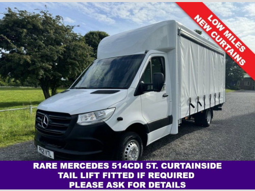 Mercedes-Benz Sprinter  2.1 514Cdi 5t. Curtainside Luton Box Van, 141Bhp L