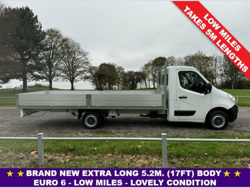 Vauxhall Movano  2.3Cdti 3.5t. Euro 6, 5.2m. (17ft) Dropside, Trans