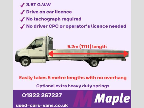 Mercedes-Benz Sprinter  2.0 315Cdi Lwb 3.5t. Extra Long 5.2m (17ft) Dropsi