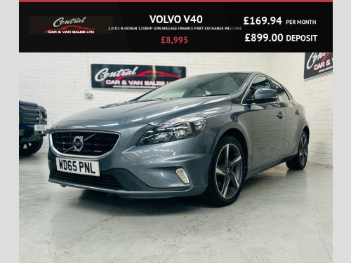 Volvo V40  2.0 D2 R-DESIGN 120BHP LOW MILEAGE FINANCE PART EX