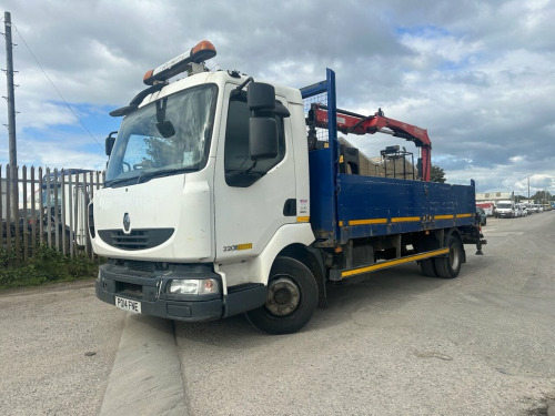 Renault MIDLUM  DXI220.10 TON EXTRA LIGHT DROPSIDE GRAB CRANE ULEZ