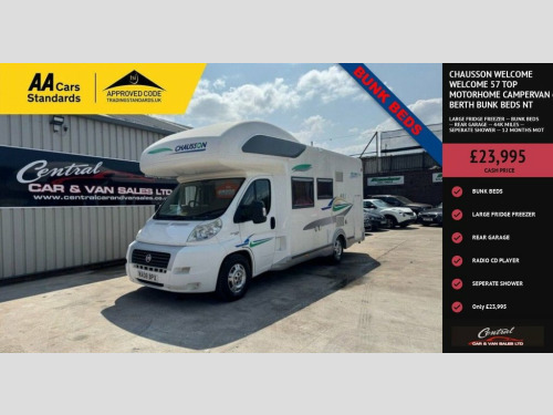 Fiat Chausson  WELCOME 57 TOP MOTORHOME CAMPERVAN 6 BERTH BUNK BE