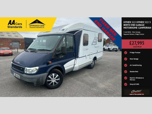 Ford 522  HYMER 522 3 BERTH END GARAGE MOTORHOME CAMPERVAN   