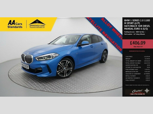BMW 1 Series  2.0 118d M Sport (LCP) Hatchback 5dr Diesel Manual 