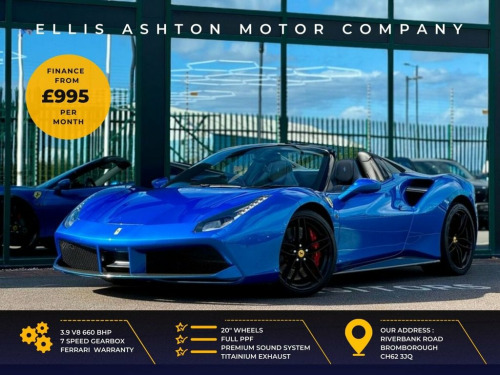 Ferrari 488  3.9T V8 Spider 2dr Petrol F1 DCT Euro 6 (s/s) (670