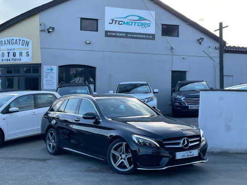 Mercedes-Benz C-Class C220 C220d AMG Line Premium Plus Estate Auto, black, diesel + Â£35 road tax