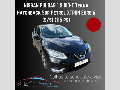 Nissan Pulsar  1.2 DIG-T Tekna Hatchback 5dr Petrol XTRON Euro 6 (s/s) (115 ps)