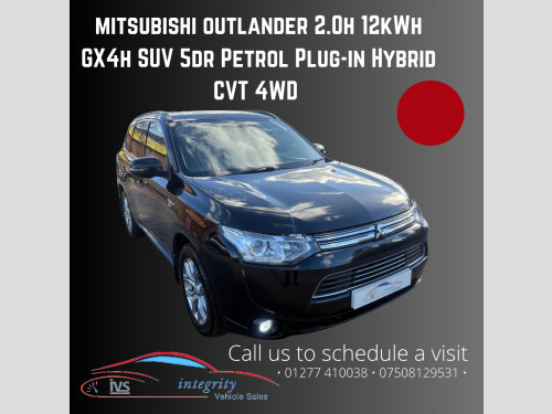 Mitsubishi Outlander  2.0h 12kWh GX4h SUV 5dr Petrol Plug-in Hybrid CVT 4WD Euro 5 (s/s) (200 ps)