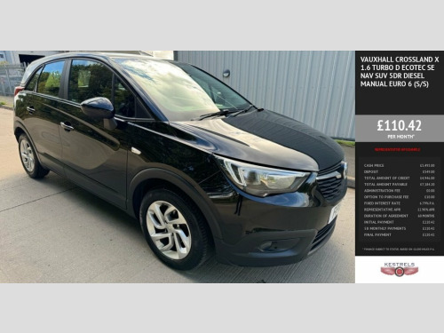 Vauxhall Crossland X  1.6 Turbo D ecoTEC SE Nav SUV 5dr Diesel Manual Eu