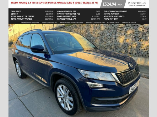 Skoda Kodiaq  1.4 TSI SE SUV 5dr Petrol Manual Euro 6 (s/s) (7 S